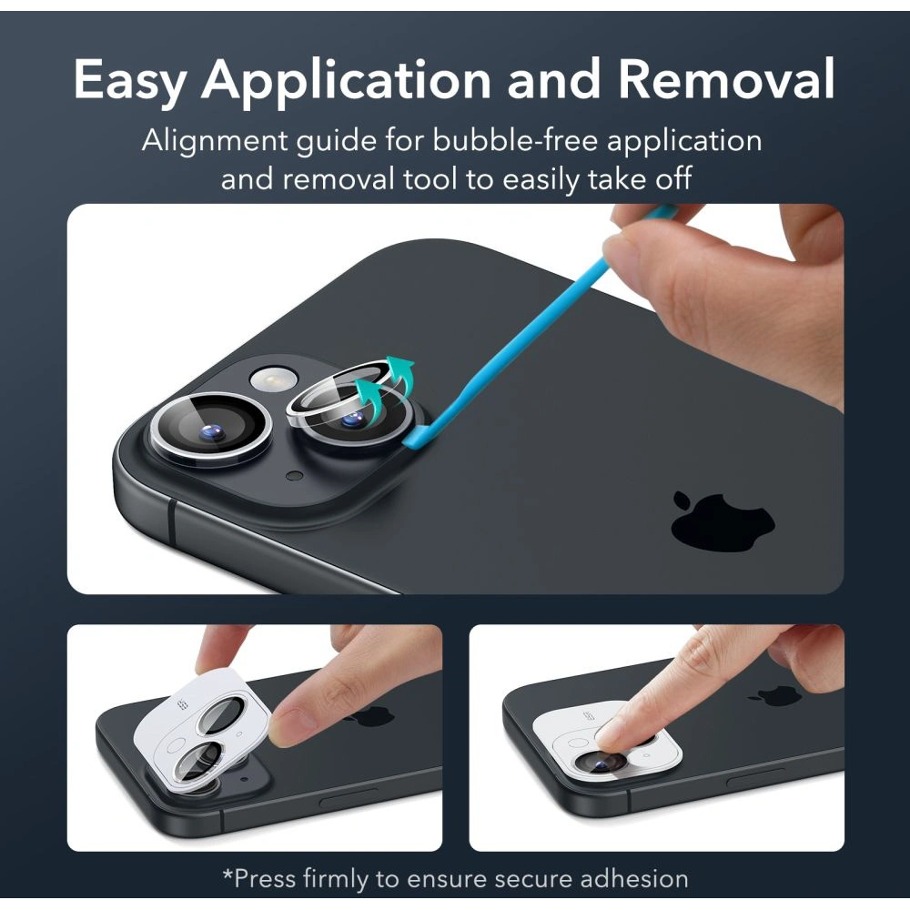 Hurtownia GSM - Sticlă securizată pentru aparat ESR Camera Lens Apple iPhone 15/15 Plus Clear - ESR727 - {ean13} - Hurt