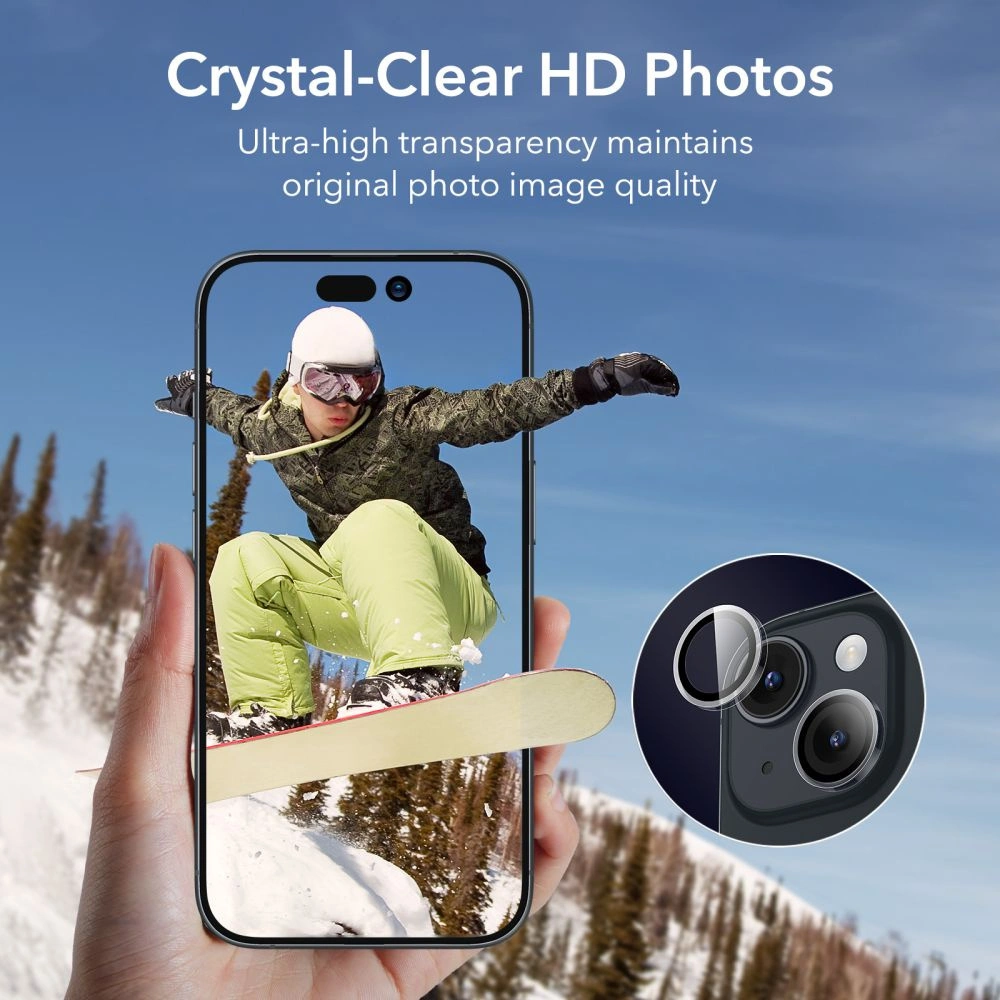 Hurtownia GSM - Edzett üveg ESR fényképezőgép lencséhez Apple iPhone 15/15 Plus Clear - ESR727 - {ean13} - Hurt