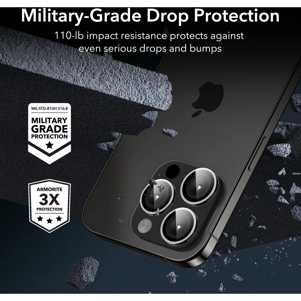 Hurtownia GSM - Sticlă securizată pentru aparat ESR Camera Lens Apple iPhone 15 Pro/15 Pro Max Clear - ESR728 - {ean13} - Hurt