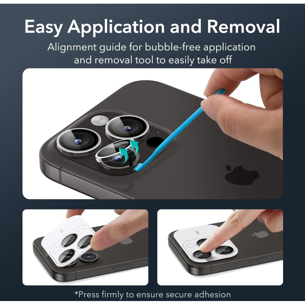 Hurtownia GSM - Gehärtetes Glas für die ESR Kamera Linse Apple iPhone 15 Pro/15 Pro Max Klar - ESR728 - {ean13} - Hurt