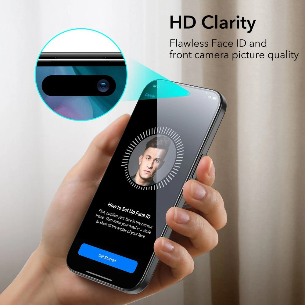 Hurtownia GSM - Üveg ESR Edzett üveg Apple iPhone 15 Fekete [2 CSOMAG] - ESR729 - {ean13} - Hurt