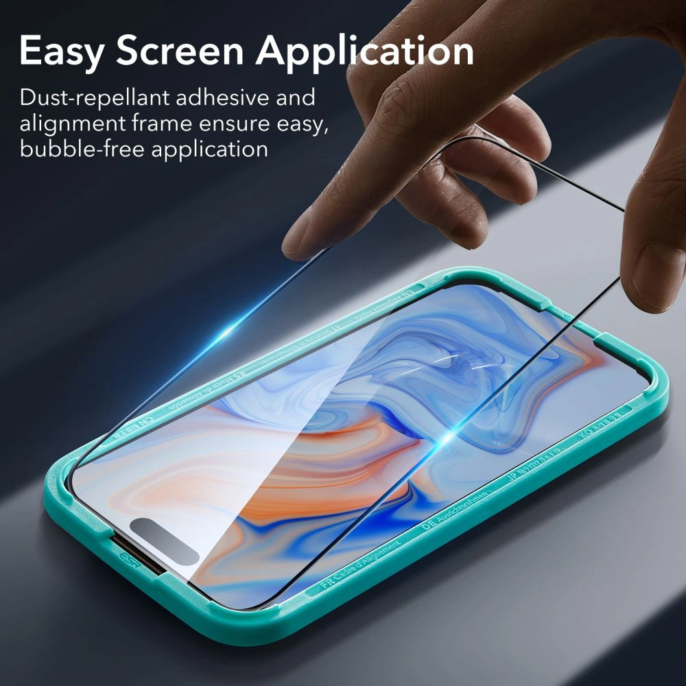 Hurtownia GSM - Üveg ESR Edzett üveg Apple iPhone 15 Fekete [2 CSOMAG] - ESR729 - {ean13} - Hurt