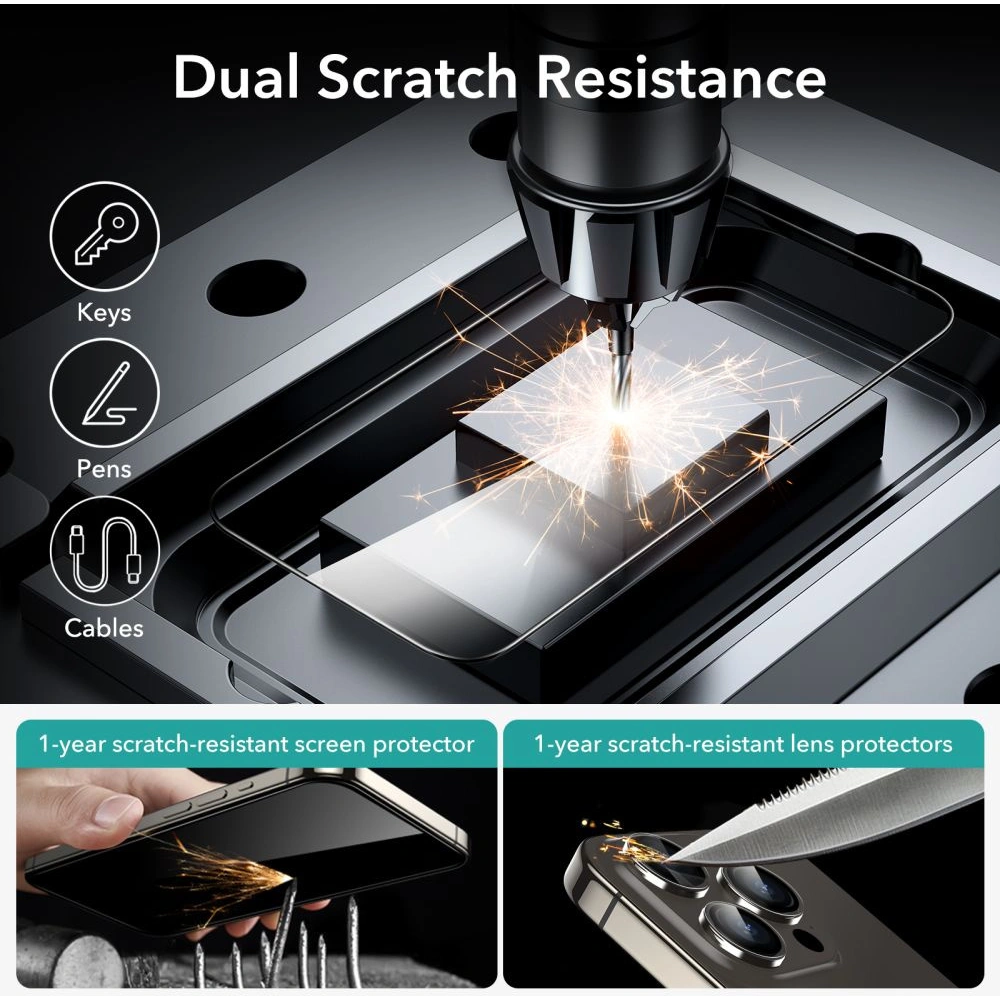 Wholesale ESR Tempered Glass Apple iPhone 15 Pro Max Black [2 PACK] - ESR732 - {ean13} - Hurt