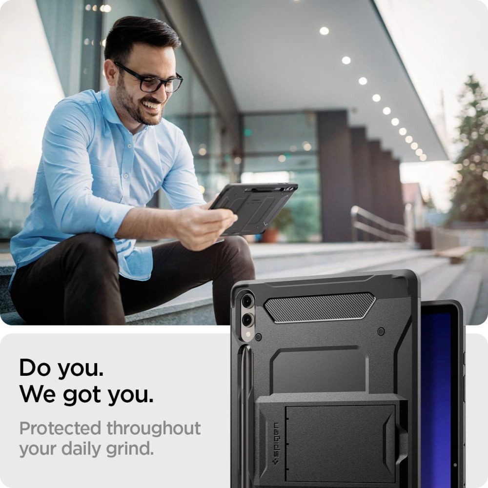 Hurtownia GSM - Etui Spigen Tough Armor Pro Samsung Galaxy Tab S9+ Plus 12.4 Černé - SPN2936 - {ean13} - Hurt