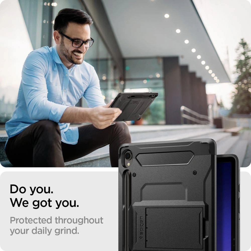 Hurtownia GSM - Etui Spigen Tough Armor Pro Samsung Galaxy Tab S9 11.0 Černé - SPN2937 - {ean13} - Hurt