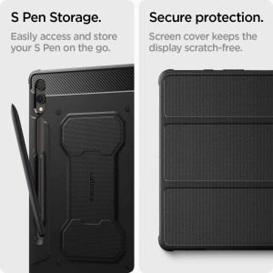 Wholesale Spigen Rugged Armor Pro Samsung Galaxy Tab S9+ Plus / S10+ Plus 12.4 Black - SPN2940 - {ean13} - Hurt