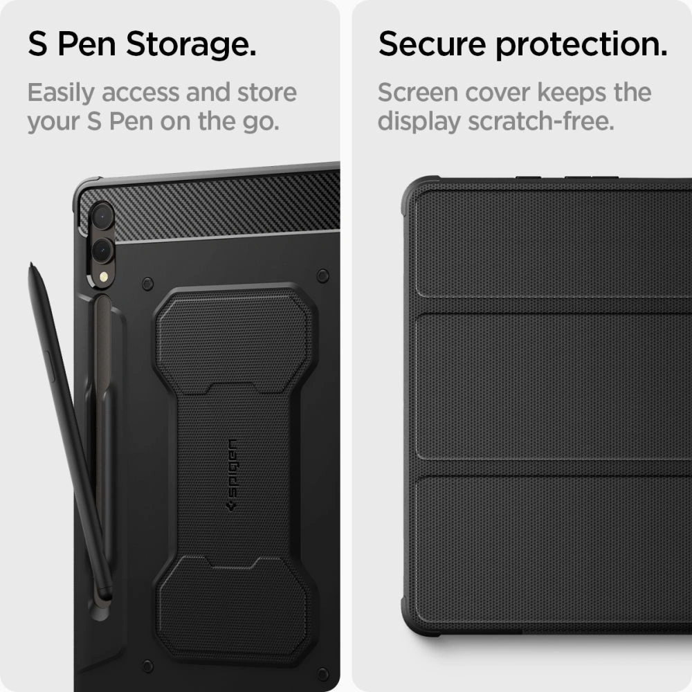 Hurtownia GSM - Etui Spigen Rugged Armor Pro Samsung Galaxy Tab S9+ Plus 12.4 Černé - SPN2940 - {ean13} - Hurt
