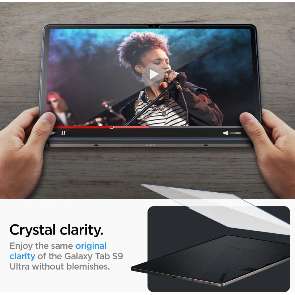 Hurtownia GSM - Tvrzené sklo Spigen GLAS.tR ez Fit Samsung Galaxy Tab S9 Ultra 14.6 Clear - SPN2942 - {ean13} - Hurt