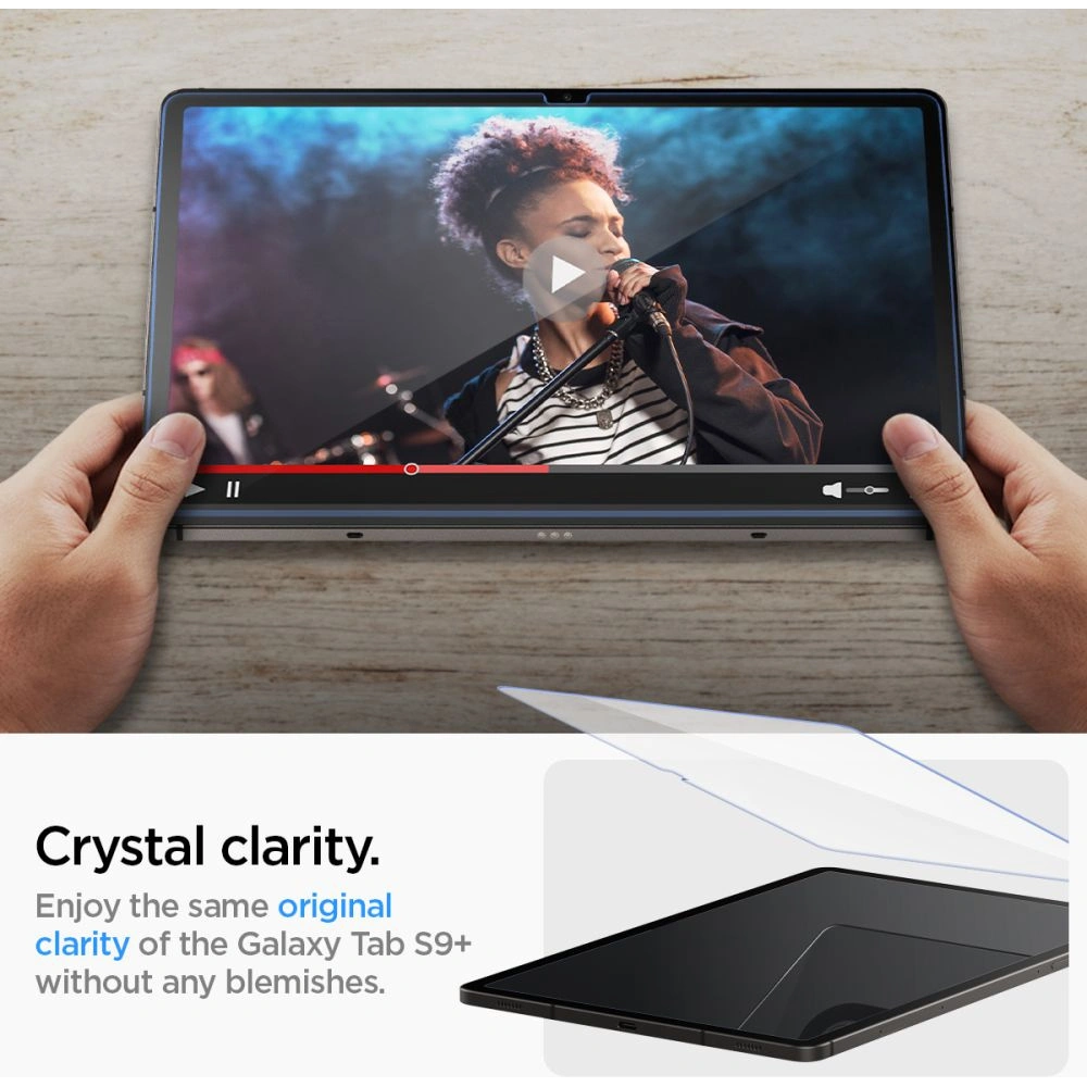Hurtownia GSM - Tvrzené sklo Spigen GLAS.tR ez Fit Samsung Galaxy Tab S9+ Plus 12.4 Clear - SPN2943 - {ean13} - Hurt