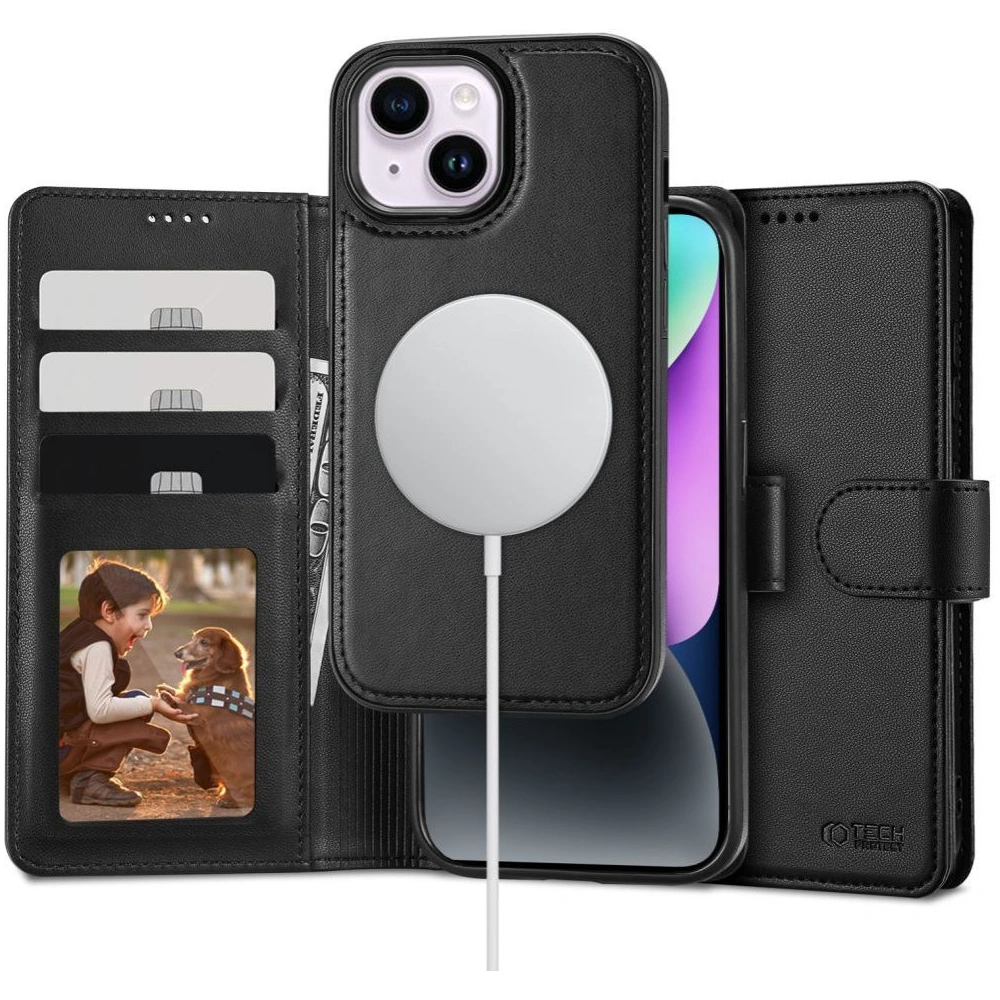 Hurtownia GSM - Etui Tech-Protect Wallet MagSafe Apple iPhone 15 Negru - THP2284 - {ean13} - Hurt