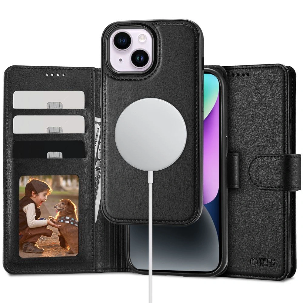 Hurtownia GSM - Etui Tech-Protect Wallet MagSafe Apple iPhone 15 Plus / 14 Plus Černé - THP2286 - {ean13} - Hurt
