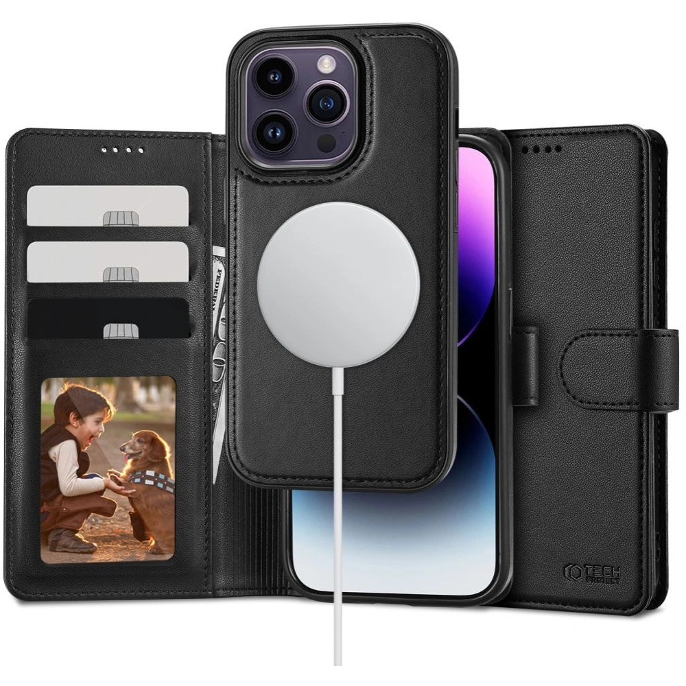 Hurtownia GSM - Case Tech-Protect Wallet MagSafe Apple iPhone 15 Pro Max Schwarz - THP2287 - {ean13} - Hurt