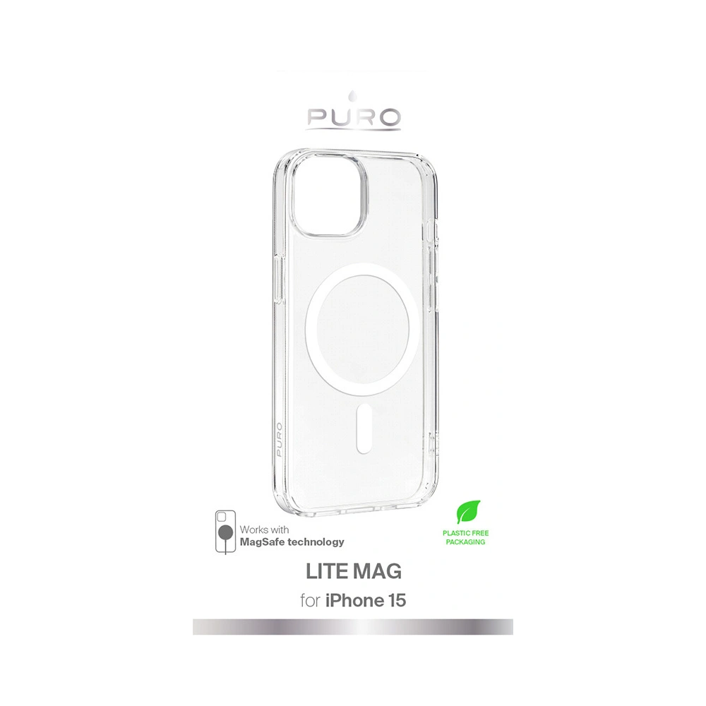 Hurtownia GSM - Etui PURO LITEMAG MagSafe Apple iPhone 15 (průhledné) - PUR739 - {ean13} - Hurt