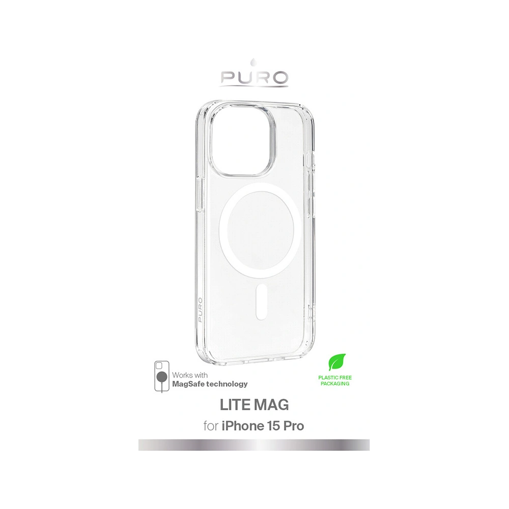Hurtownia GSM - Etui PURO LITEMAG MagSafe Apple iPhone 15 Pro (przezroczysty) - PUR745 - {ean13} - Hurt
