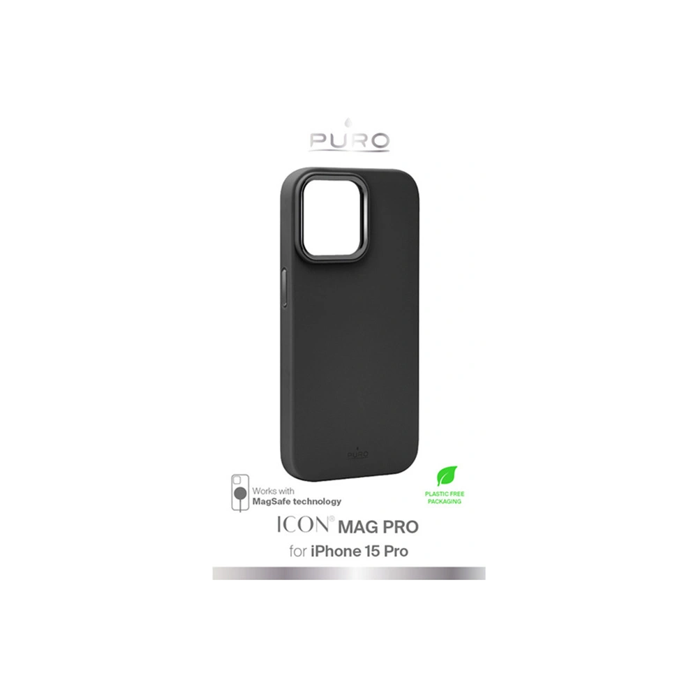 Hurtownia GSM - Etui PURO ICON MAG PRO MagSafe Apple iPhone 15 Pro (Černá) - PUR747 - {ean13} - Hurt