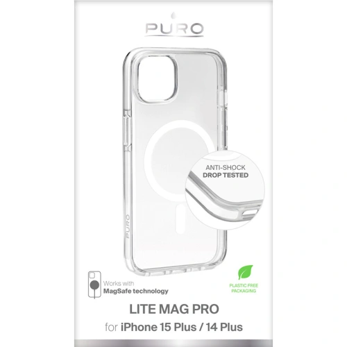Etui PURO LITEMAG PRO MagSafe Apple iPhone 15 Plus / 14 Plus (przezroczysty)