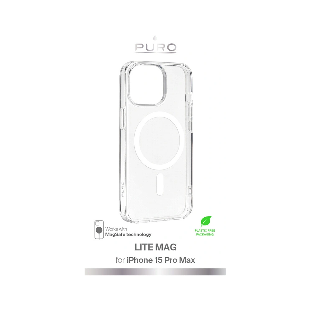 Hurtownia GSM - Case PURO LITEMAG MagSafe Apple iPhone 15 Pro Max (transparent) - PUR757 - {ean13} - Hurt