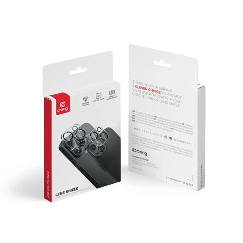 Szkło na obiektyw aparatu Crong Lens Shield Apple iPhone 15/15 Plus