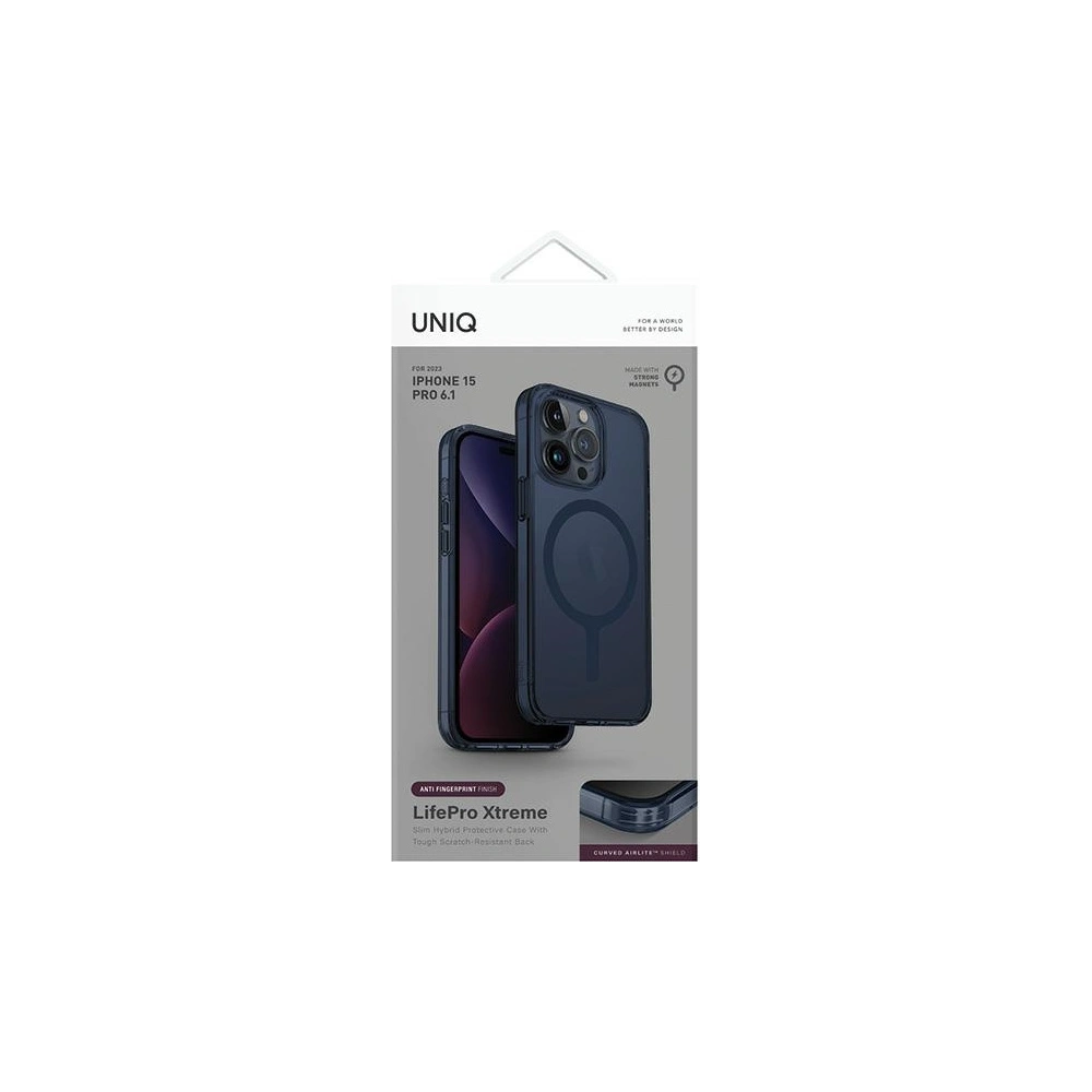 Hurtownia GSM - Etui UNIQ LifePro Xtreme Apple iPhone 15 Pro MagClick Charging albastru închis/smoke blue - UNIQ967 - {ean13} - Hurt