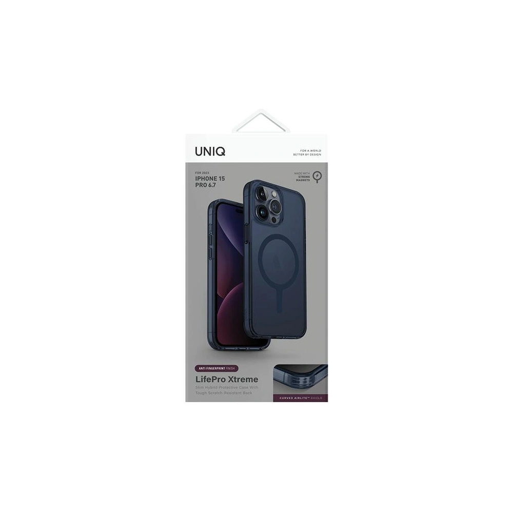 Hurtownia GSM - Etui UNIQ LifePro Xtreme Apple iPhone 15 Pro Max MagClick Charging albastru închis/smoke blue - UNIQ971 - {ean13} - Hurt