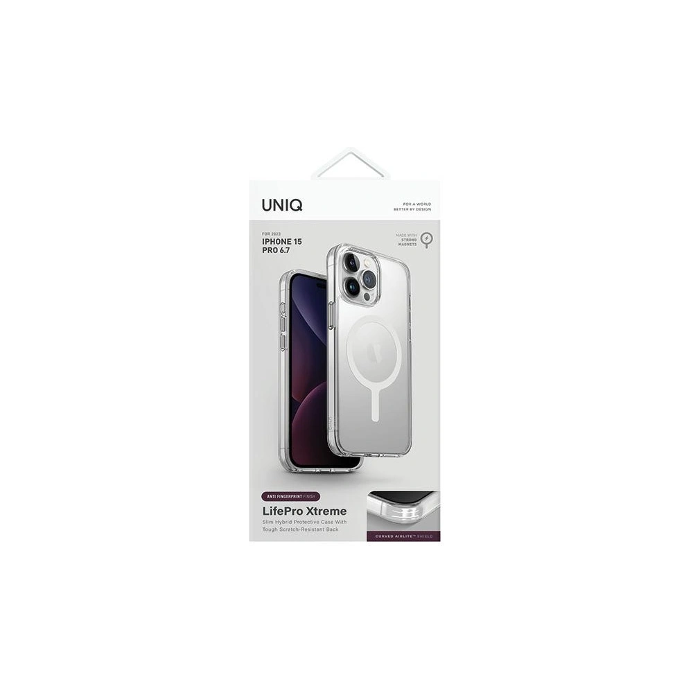 Hurtownia GSM - Etui UNIQ LifePro Xtreme Apple iPhone 15 Pro Max MagClick Charging transparent/frost clear - UNIQ973 - {ean13} - Hurt