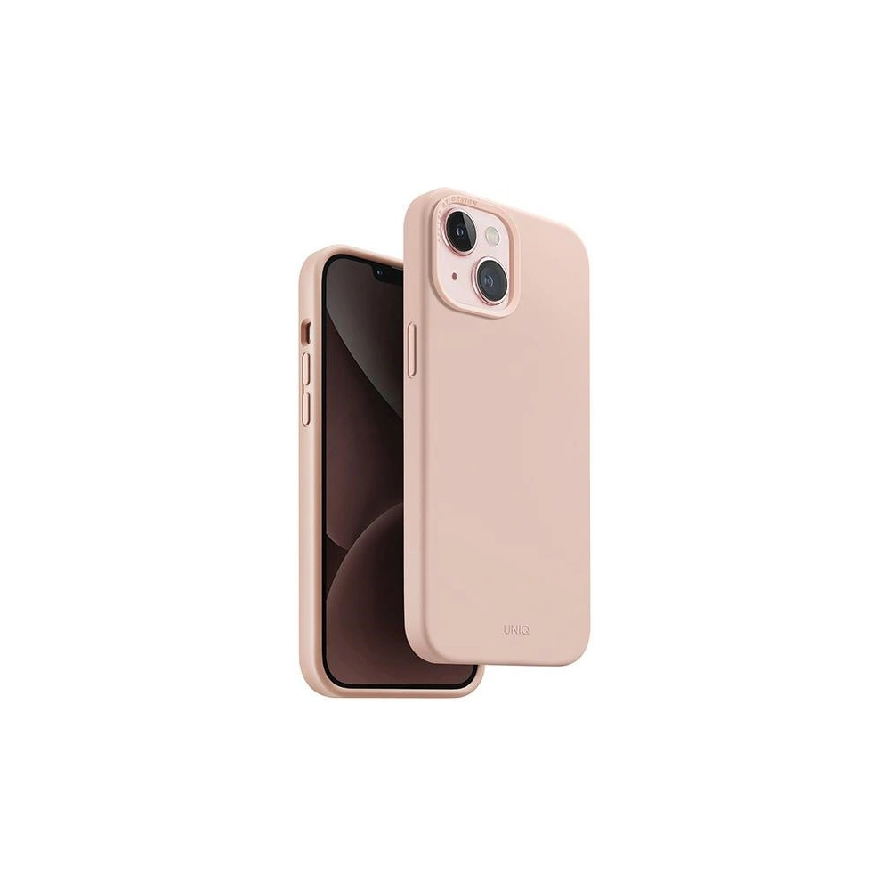 Hurtownia GSM - Etui UNIQ Lino Hue Apple iPhone 15 MagClick Charging rózsaszín/blush pink - UNIQ977 - {ean13} - Hurt