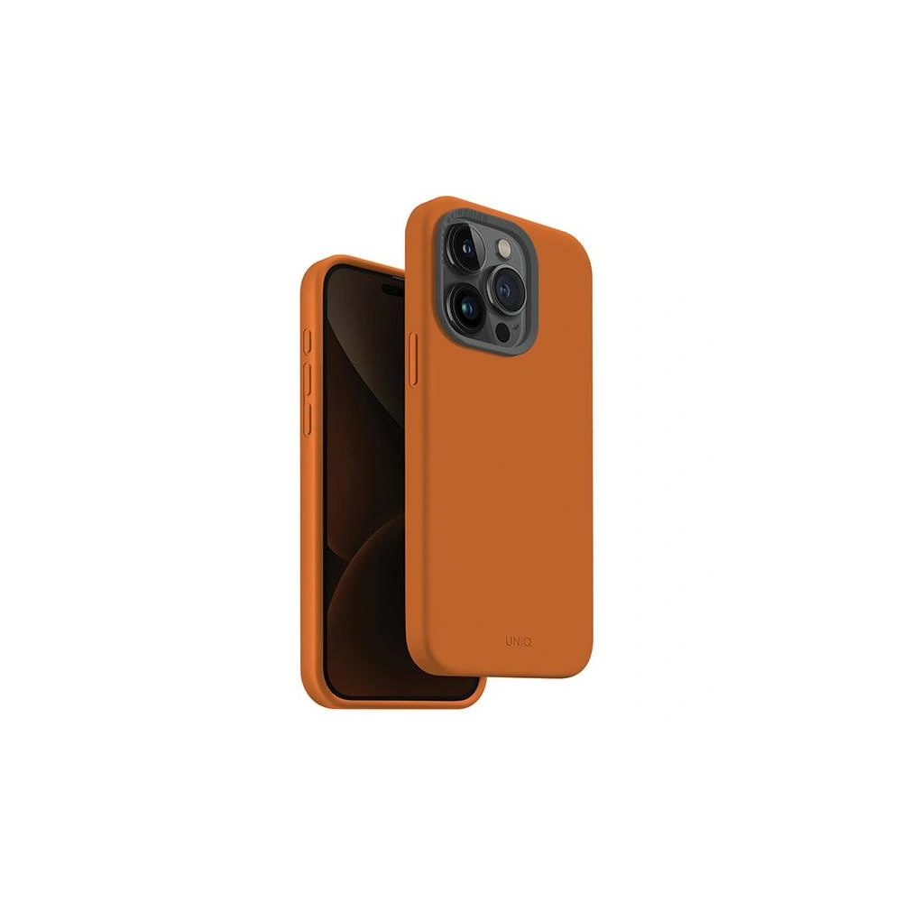 Hurtownia GSM - Etui UNIQ Lino Hue Apple iPhone 15 Pro MagClick Charging pomarańczowy/sunset orange - UNIQ980 - {ean13} - Hurt