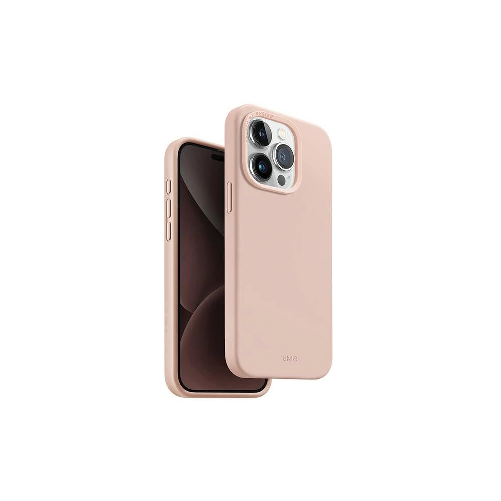 Hurtownia GSM - Etui UNIQ Lino Hue Apple iPhone 15 Pro MagClick Charging różowy/blush pink - UNIQ981 - {ean13} - Hurt
