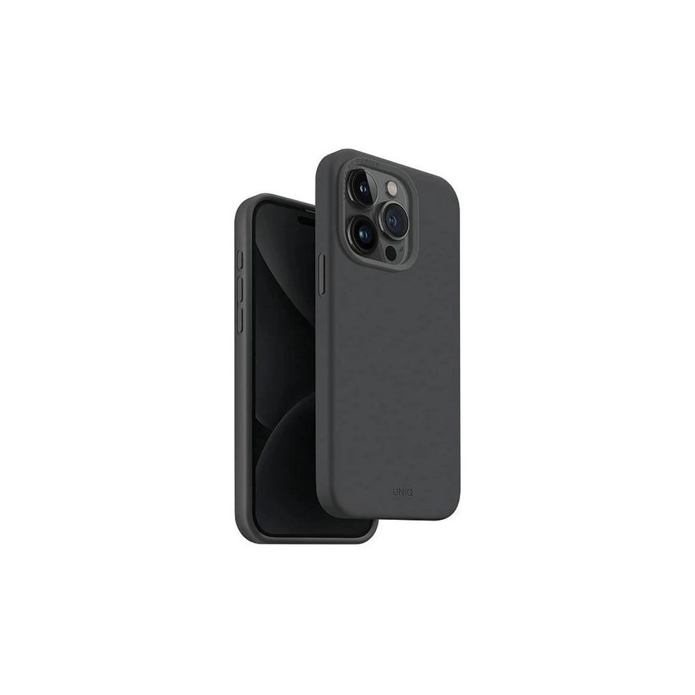 Hurtownia GSM - Etui UNIQ Lino Hue Apple iPhone 15 Pro MagClick Charging szary/charcoal grey - UNIQ982 - {ean13} - Hurt