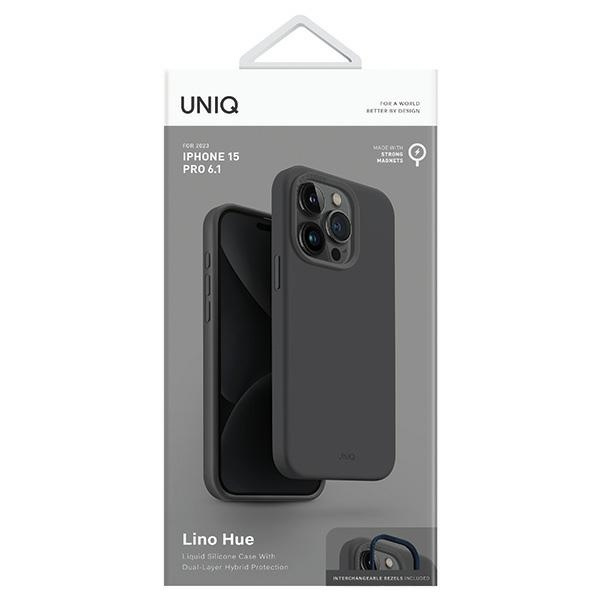 Kryt UNIQ Lino Hue Apple iPhone 15 Pro MagClick Charging charcoal grey