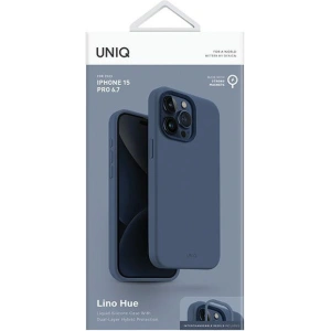 Hurtownia GSM - Etui UNIQ Lino Hue Apple iPhone 15 Pro Max MagClick Charging albastru închis/navy blue - UNIQ983 - {ean13} - Hurt