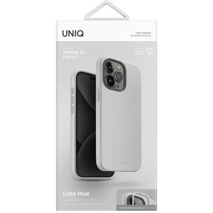 Hurtownia GSM - Etui UNIQ Lino Hue Apple iPhone 15 Pro Max MagClick Charging světle šedá/chalk grey - UNIQ984 - {ean13} - Hurt