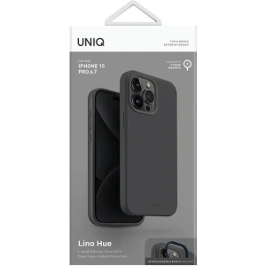 Hurtownia GSM - Etui UNIQ Lino Hue Apple iPhone 15 Pro Max MagClick Charging gri/charcoal grey - UNIQ987 - {ean13} - Hurt