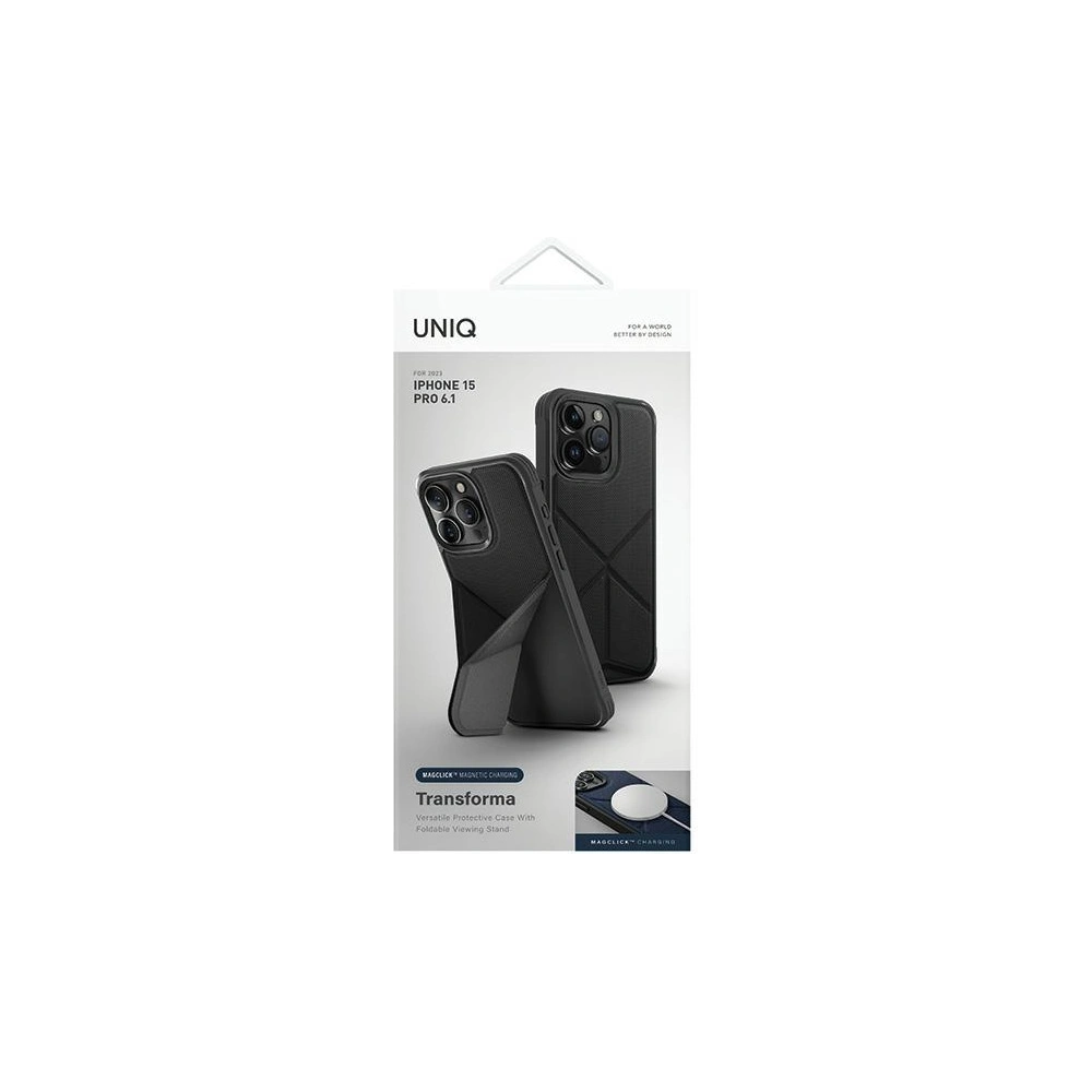Hurtownia GSM - Etui UNIQ Transforma Apple iPhone 15 Pro MagClick Charging czarny/ebony black - UNIQ988 - {ean13} - Hurt