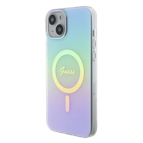Etui Guess GUHMP15MHITSQ Apple iPhone 15 Plus / 14 Plus hardcase IML Iridescent MagSafe turkusowy/turquoise