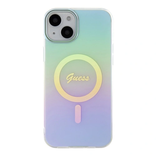 Etui Guess GUHMP15MHITSQ Apple iPhone 15 Plus / 14 Plus hardcase IML Iridescent MagSafe turkusowy/turquoise