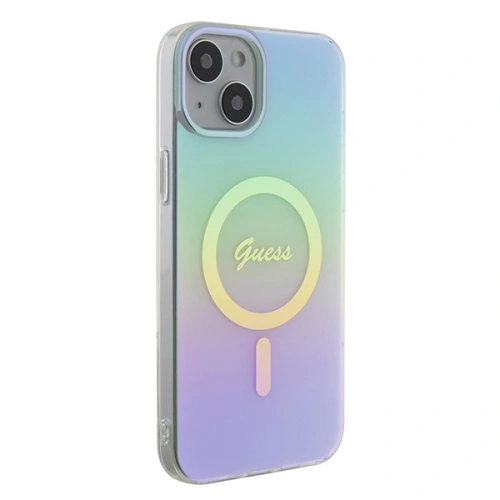 Etui Guess GUHMP15MHITSQ Apple iPhone 15 Plus / 14 Plus hardcase IML Iridescent MagSafe turkusowy/turquoise