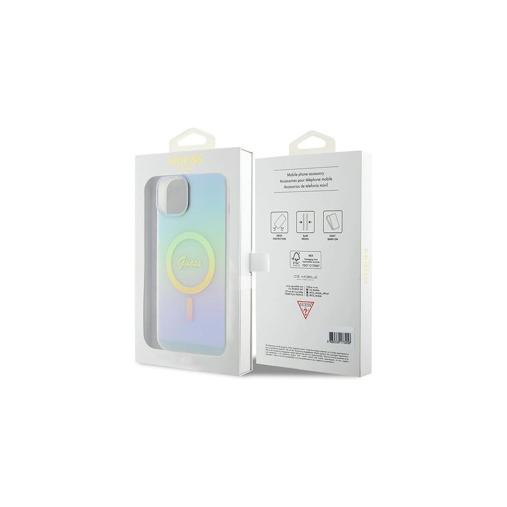 Hurtownia GSM - Etui Guess GUHMP15MHITSQ Apple iPhone 15 Plus / 14 Plus hardcase IML Iridescent MagSafe tyrkysový/turquoise - GUE2882 - {ean13} - Hurt