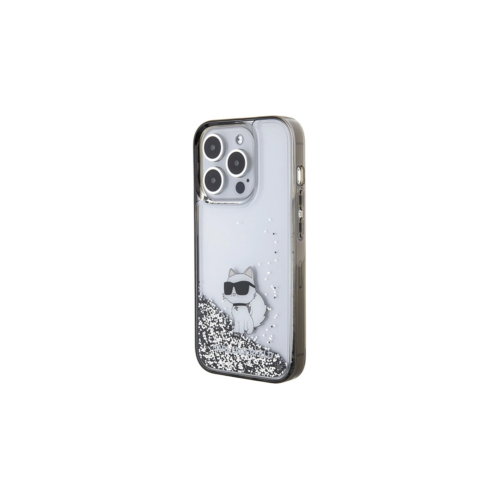 Hurtownia GSM - Etui Karl Lagerfeld KLHCP15LLKCNSK Apple iPhone 15 Pro hardcase Liquid Glitter Choupette průhledné - KLD1696 - {ean13} - Hurt