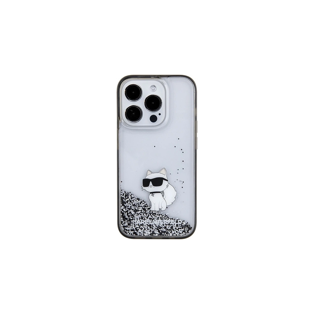 Hurtownia GSM - Etui Karl Lagerfeld KLHCP15LLKCNSK Apple iPhone 15 Pro hardcase Liquid Glitter Choupette průhledné - KLD1696 - {ean13} - Hurt