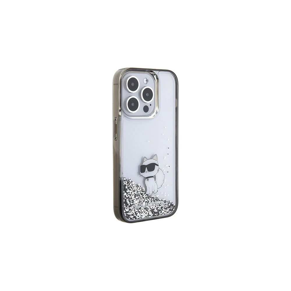 Hurtownia GSM - Etui Karl Lagerfeld KLHCP15LLKCNSK Apple iPhone 15 Pro hardcase Liquid Glitter Choupette průhledné - KLD1696 - {ean13} - Hurt