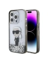 Etui Karl Lagerfeld KLHCP15LLKKNSK Apple iPhone 15 Pro hardcase Liquid Glitter Ikonik transparent