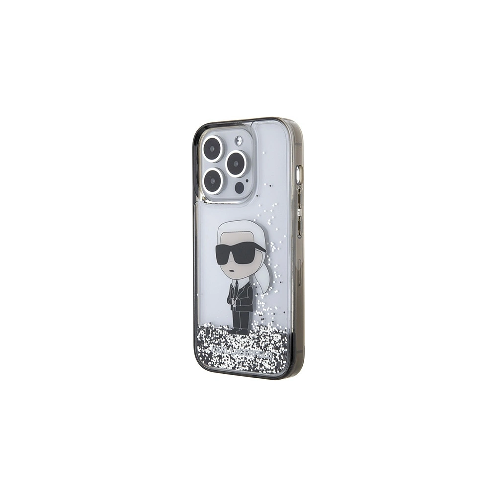 Hurtownia GSM - Etui Karl Lagerfeld KLHCP15LLKKNSK Apple iPhone 15 Pro hardcase Liquid Glitter Ikonik transparentní - KLD1697 - {ean13} - Hurt