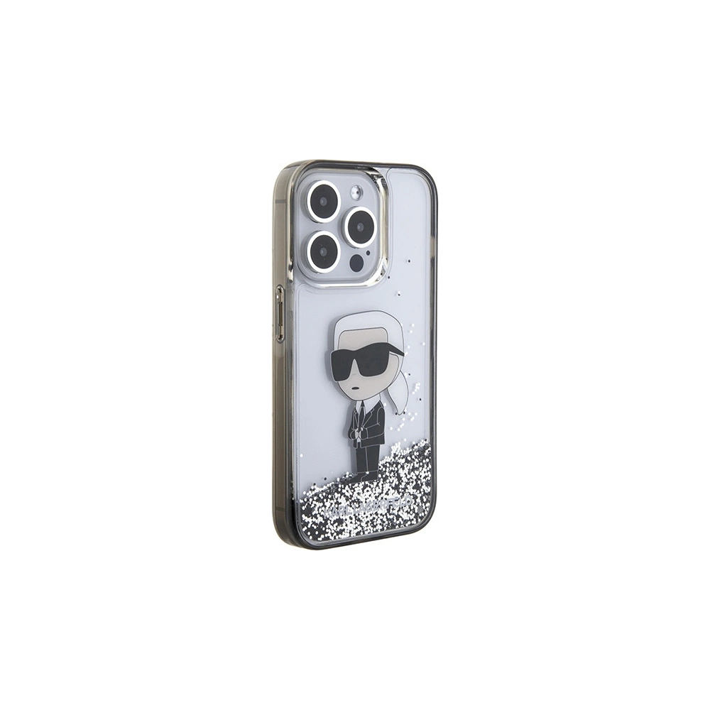 Hurtownia GSM - Etui Karl Lagerfeld KLHCP15LLKKNSK Apple iPhone 15 Pro hardcase Liquid Glitter Ikonik transparentní - KLD1697 - {ean13} - Hurt