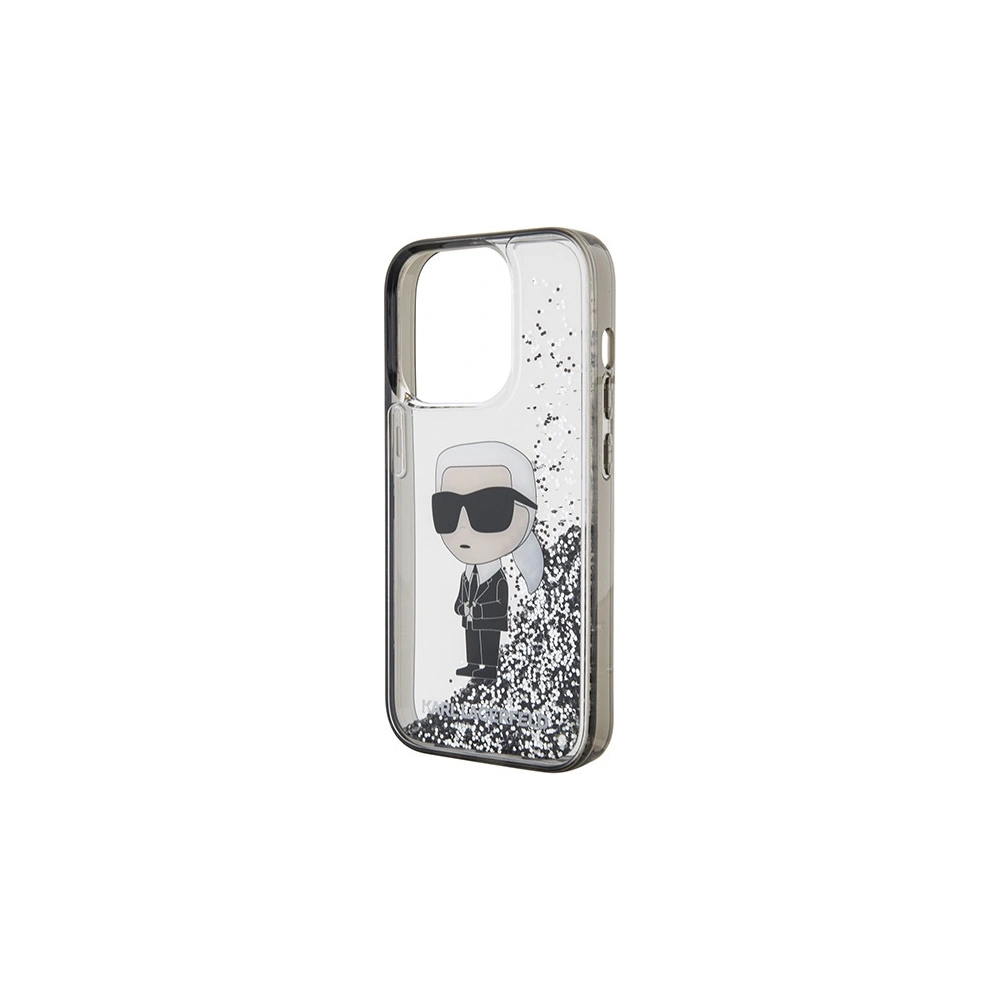 Hurtownia GSM - Etui Karl Lagerfeld KLHCP15LLKKNSK Apple iPhone 15 Pro hardcase Liquid Glitter Ikonik transparentní - KLD1697 - {ean13} - Hurt
