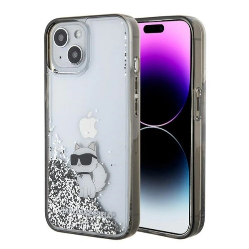 Hurtownia Karl Lagerfeld - 3666339164195 - KLD1698 - Etui Karl Lagerfeld KLHCP15SLKCNSK Apple iPhone 15 hardcase Liquid Glitter Choupette transparent - B2B homescreen