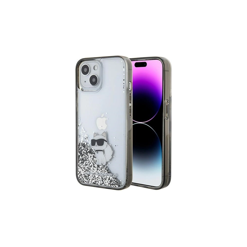 Hurtownia GSM - Case Karl Lagerfeld KLHCP15SLKCNSK Apple iPhone 15 Hardcase Liquid Glitter Choupette transparent - KLD1698 - {ean13} - Hurt