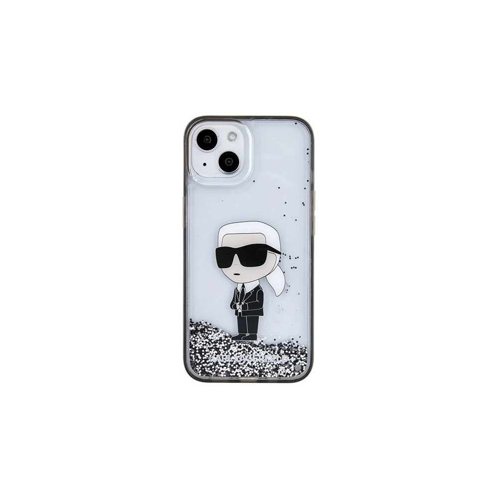 Hurtownia GSM - Etui Karl Lagerfeld KLHCP15SLKKNSK Apple iPhone 15 hardcase Liquid Glitter Ikonik transparentní - KLD1699 - {ean13} - Hurt