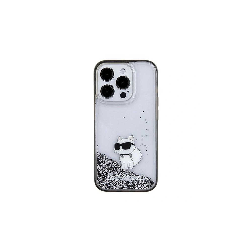 Hurtownia GSM - Etui Karl Lagerfeld KLHCP15XLKCNSK Apple iPhone 15 Pro Max hardcase Liquid Glitter Choupette průhledné - KLD1700 - {ean13} - Hurt