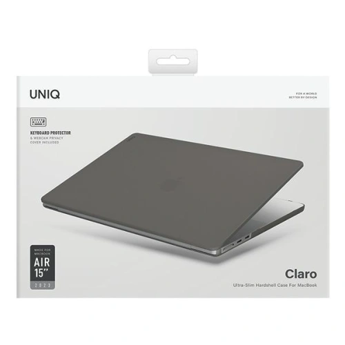 Etui UNIQ Claro Apple MacBook Air 15 2023 przezroczysty szary/smoke matte grey